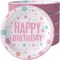 50 Count Pink Birthday Party Plates Disposable Dinnerware for Girls Baby Shower Celebration 9 Inch